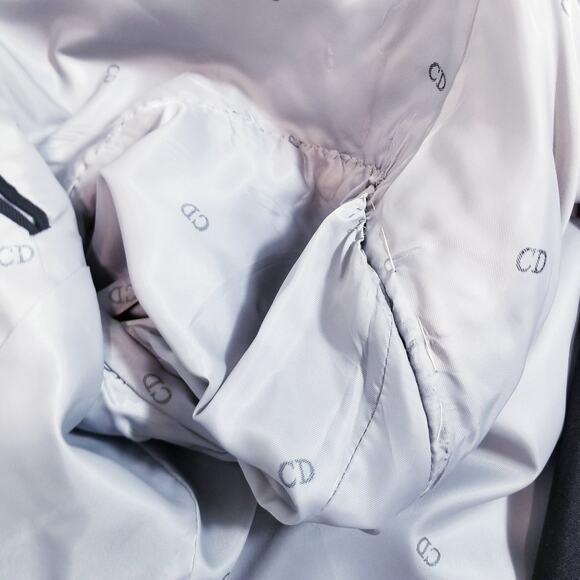 Christian Dior Blazer Men 44L Striped Peak Lapel Tuxedo Blazer - Picture 9 of 14